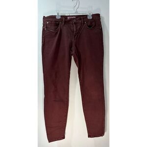 Madewell women’s burgundy skinny jeans size 30”.   #37-1632